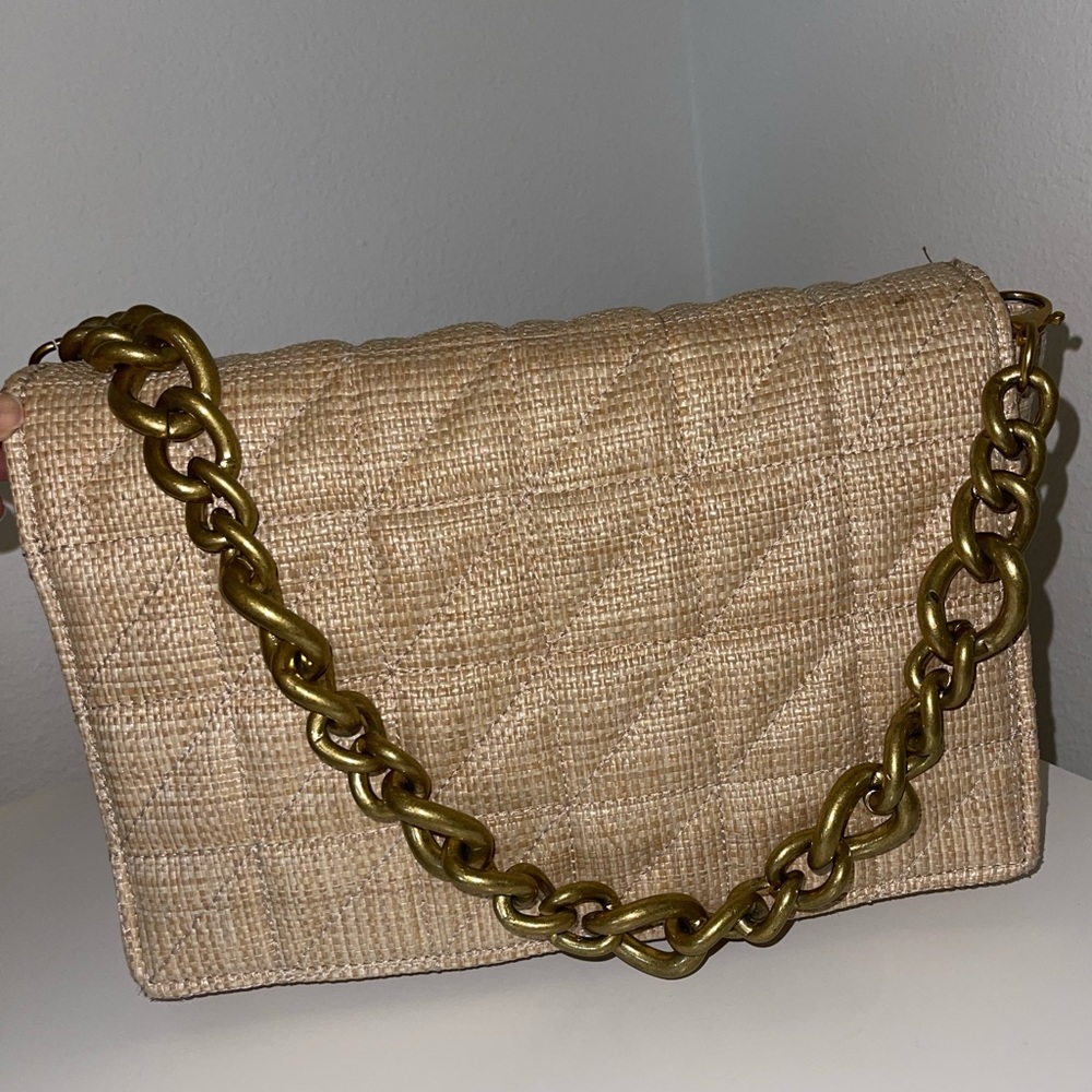 Zara Chunky Gold Chain Link Purse